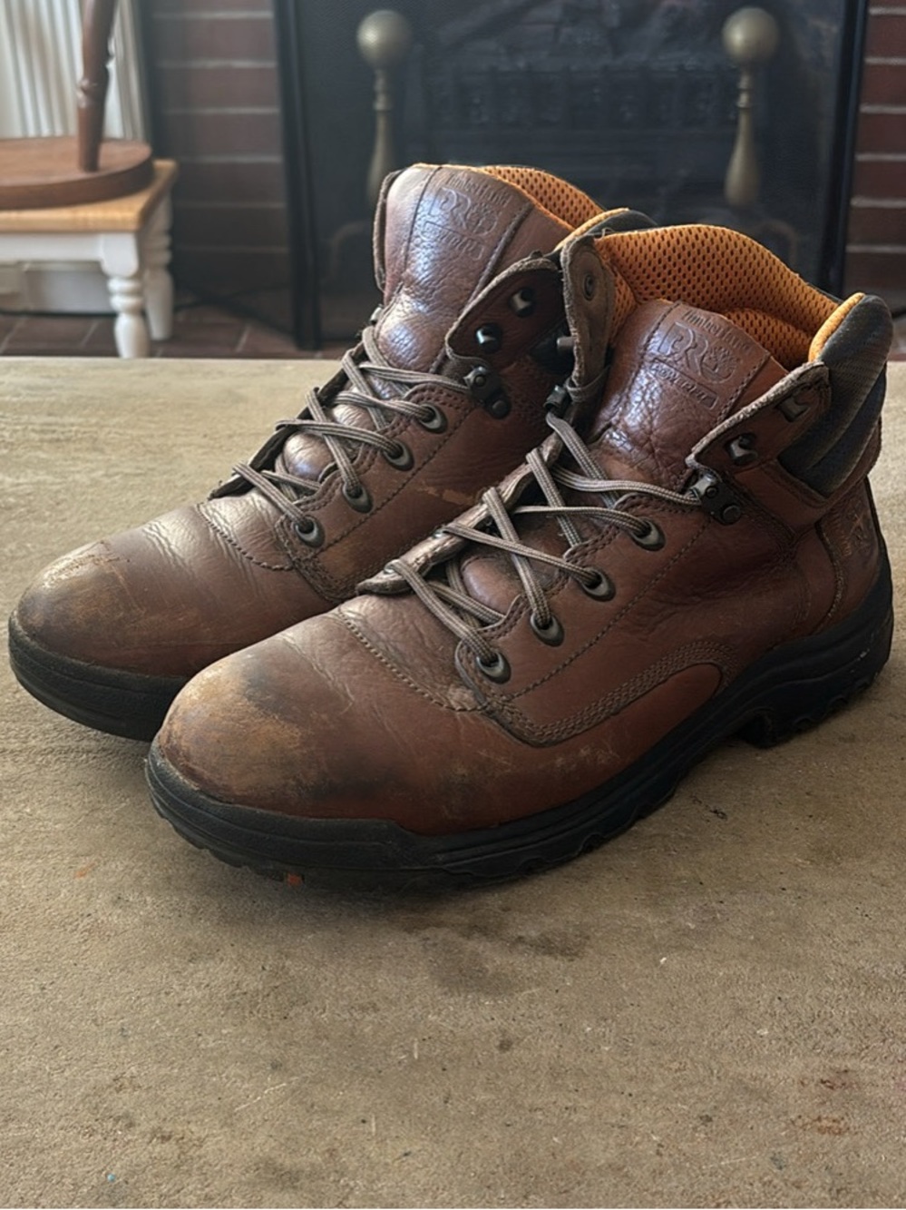 Timberland Boot Men’s Coffee Brown Titan 6-Inch Alloy Toe Work Boot (A-7)
